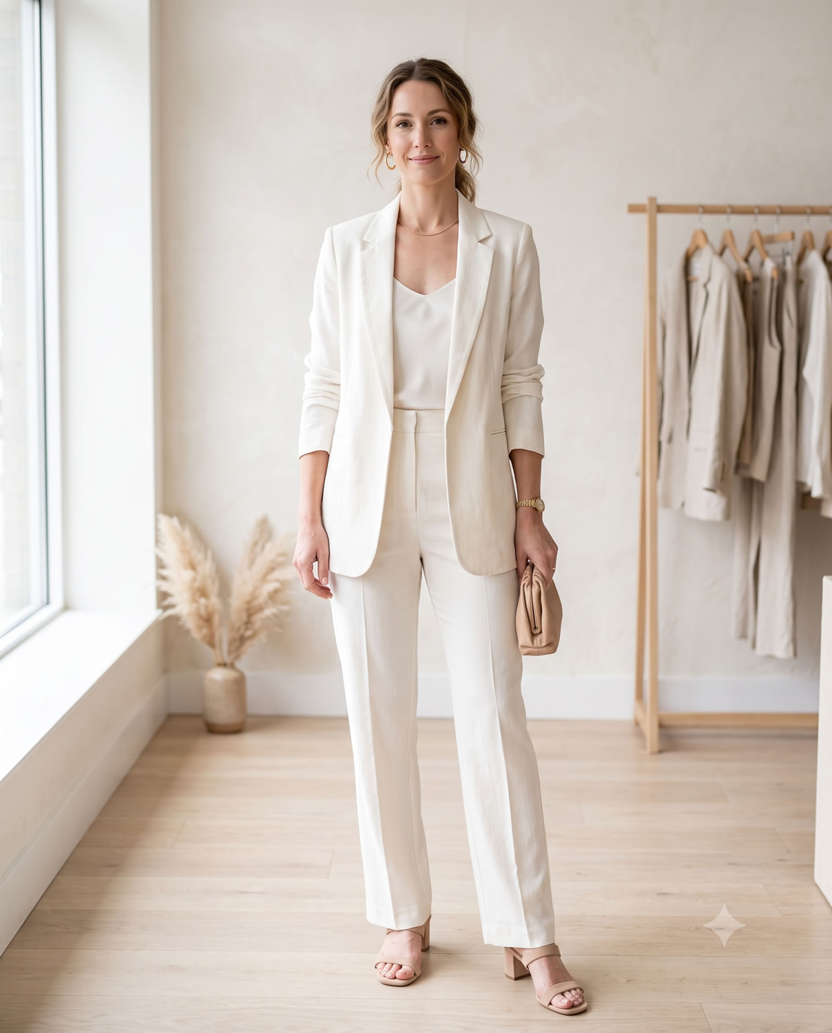 Conjunto alfaiataria off white